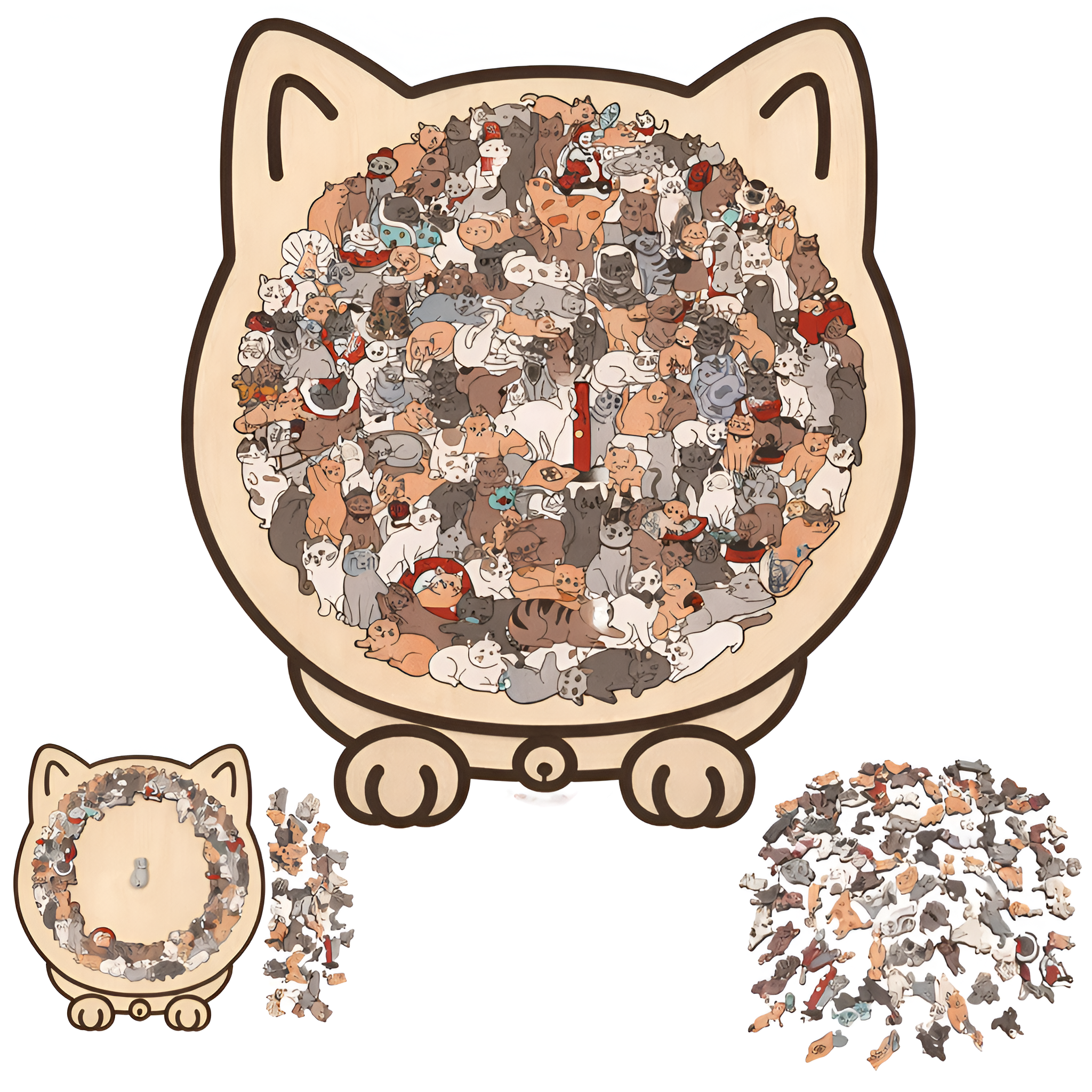Tavi - Puzzle de gatos 135 piezas colores Morandi
