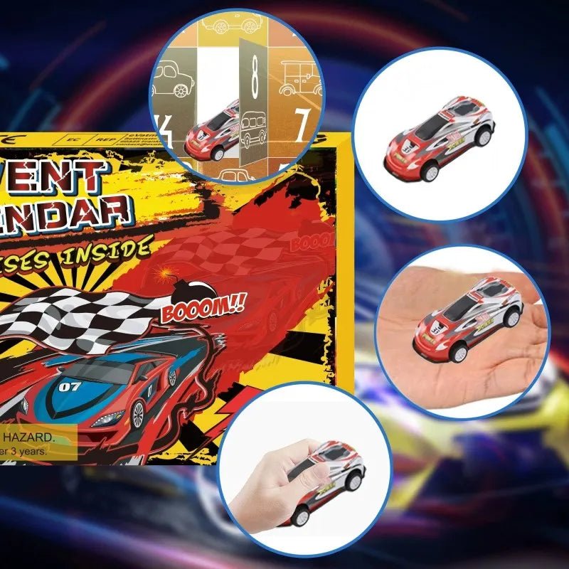 SPEEDCOUNT – Calendario de Adviento de coche de carreras con 24 sorpresas divertidas para niños