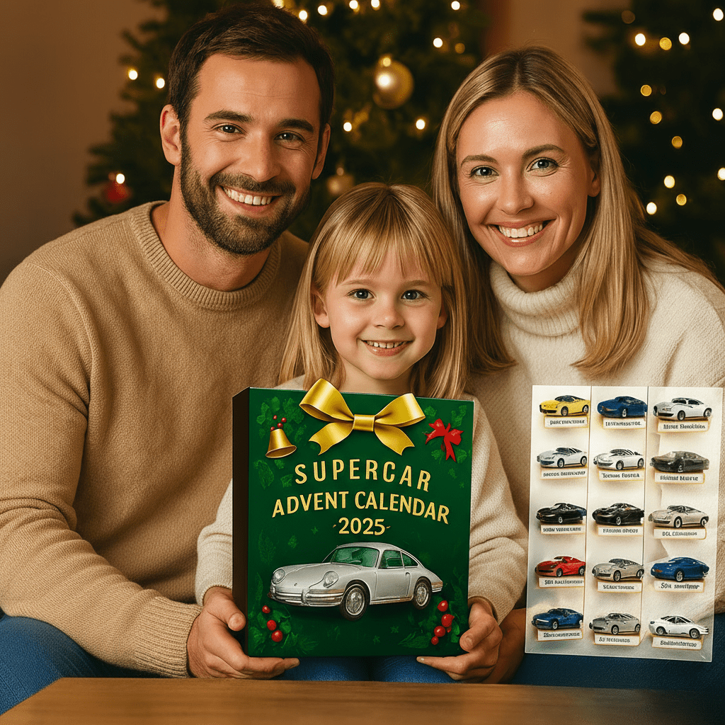 DRIVEVENTURE – Calendrier de l'Avent Supercar en édition limitée avec 24 modèles miniatures précis