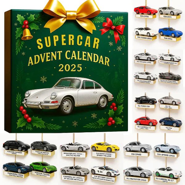 DRIVEVENTURE – Calendrier de l'Avent Supercar en édition limitée avec 24 modèles miniatures précis