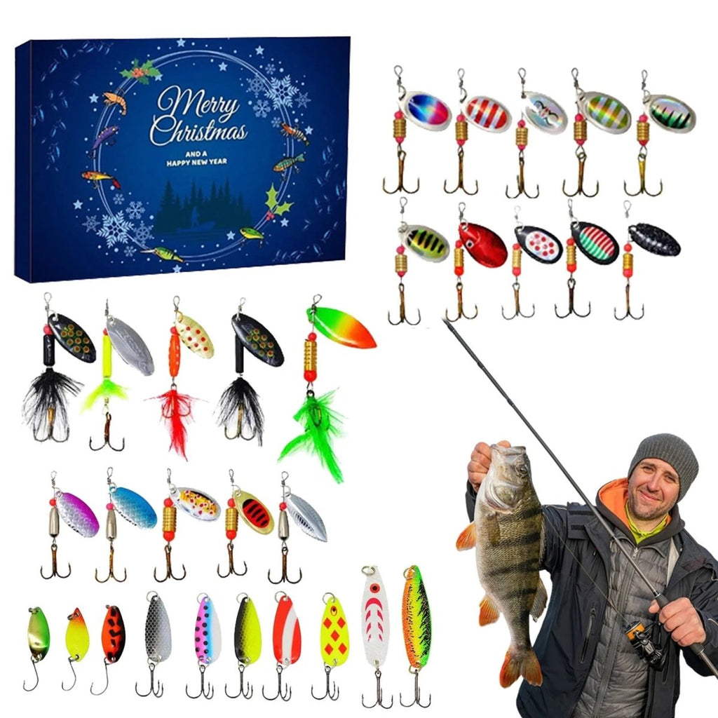 TACKLBOX 2026 – Calendario de Adviento de pesca de 24 días con cebos y herramientas premium