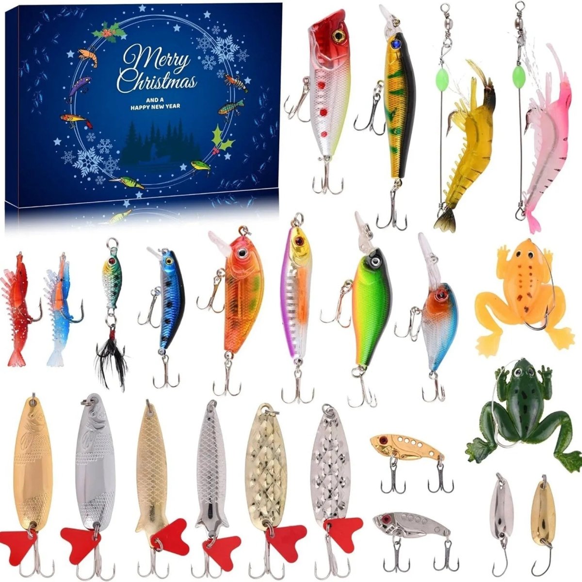 TACKLBOX 2026 – Calendario de Adviento de pesca de 24 días con cebos y herramientas premium
