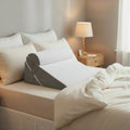 COMFORTRISE – Almohada en forma de cuña ajustable de espuma viscoelástica para la relajación de la espalda y las piernas