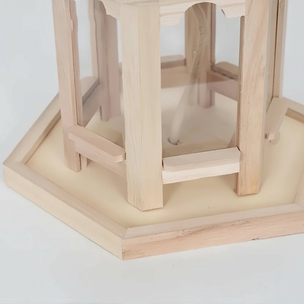 NATUREWELL – Casa para pájaros rústica, hecha a mano, con sistema de agua integrado de madera