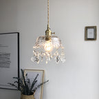 Clarivelle | Lámpara colgante de cristal con colgantes de vidrio