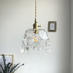Clarivelle | Lámpara colgante de cristal con colgantes de vidrio