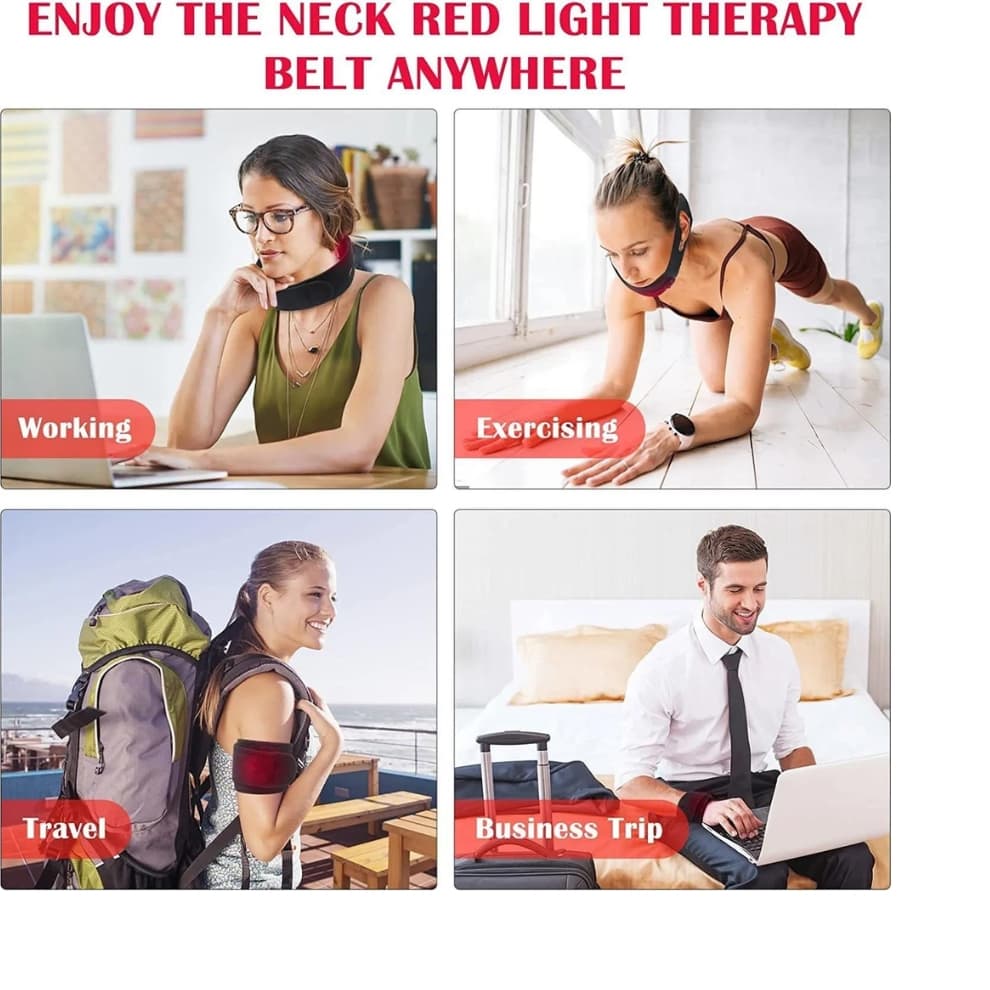 BowLift | Envoltura Caliente para el Cuello con Terapia de Luz Roja – Calor y Masaje Efectivos para el Alivio del Dolor de Cuello