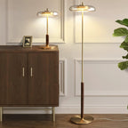 Lumisol | Lámpara de mesa de vidrio y madera