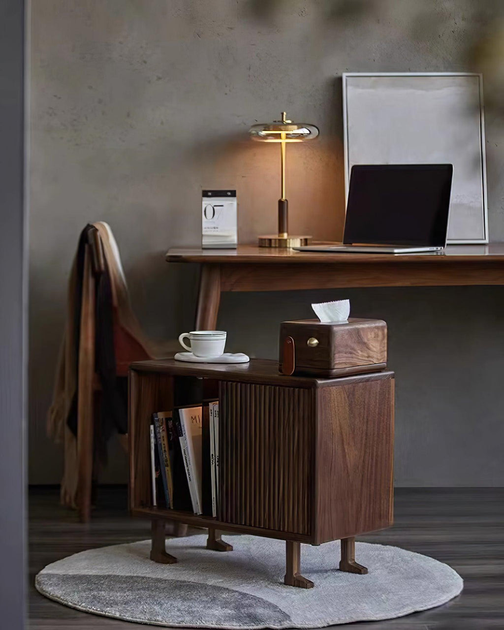 Lumisol | Lámpara de mesa de vidrio y madera