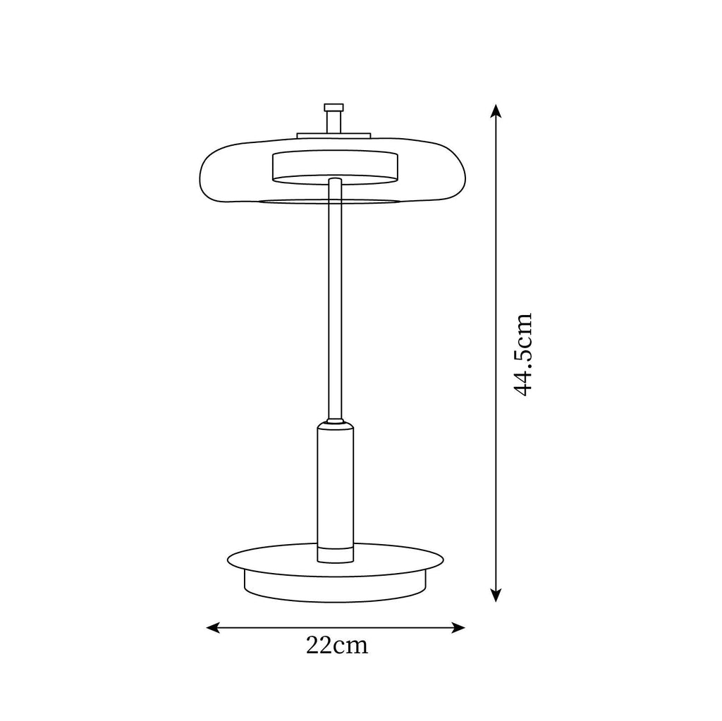 Lumisol | Lámpara de mesa de vidrio y madera