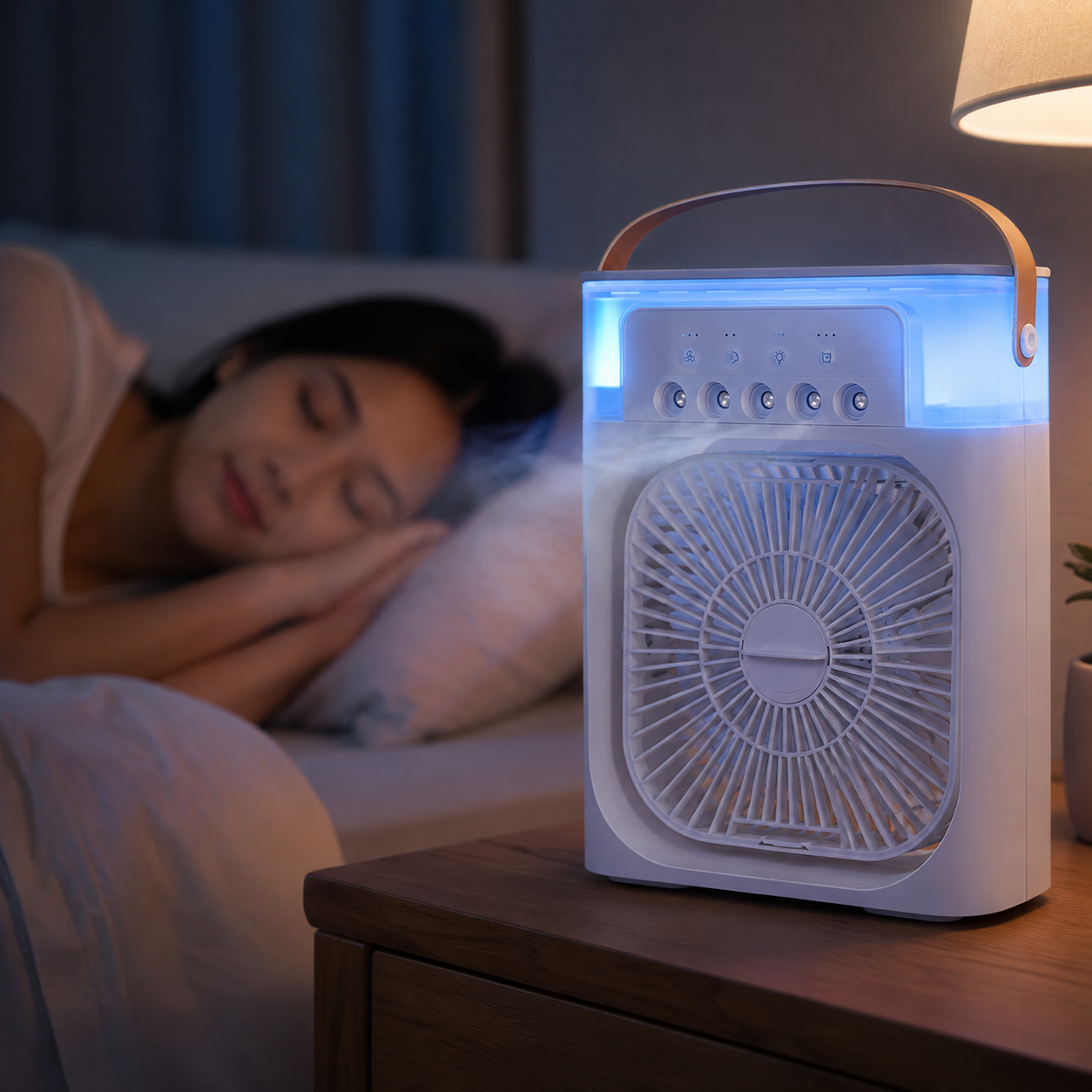 Enfriador de Aire Portátil 3 en 1 con Ventilador y Humidificador