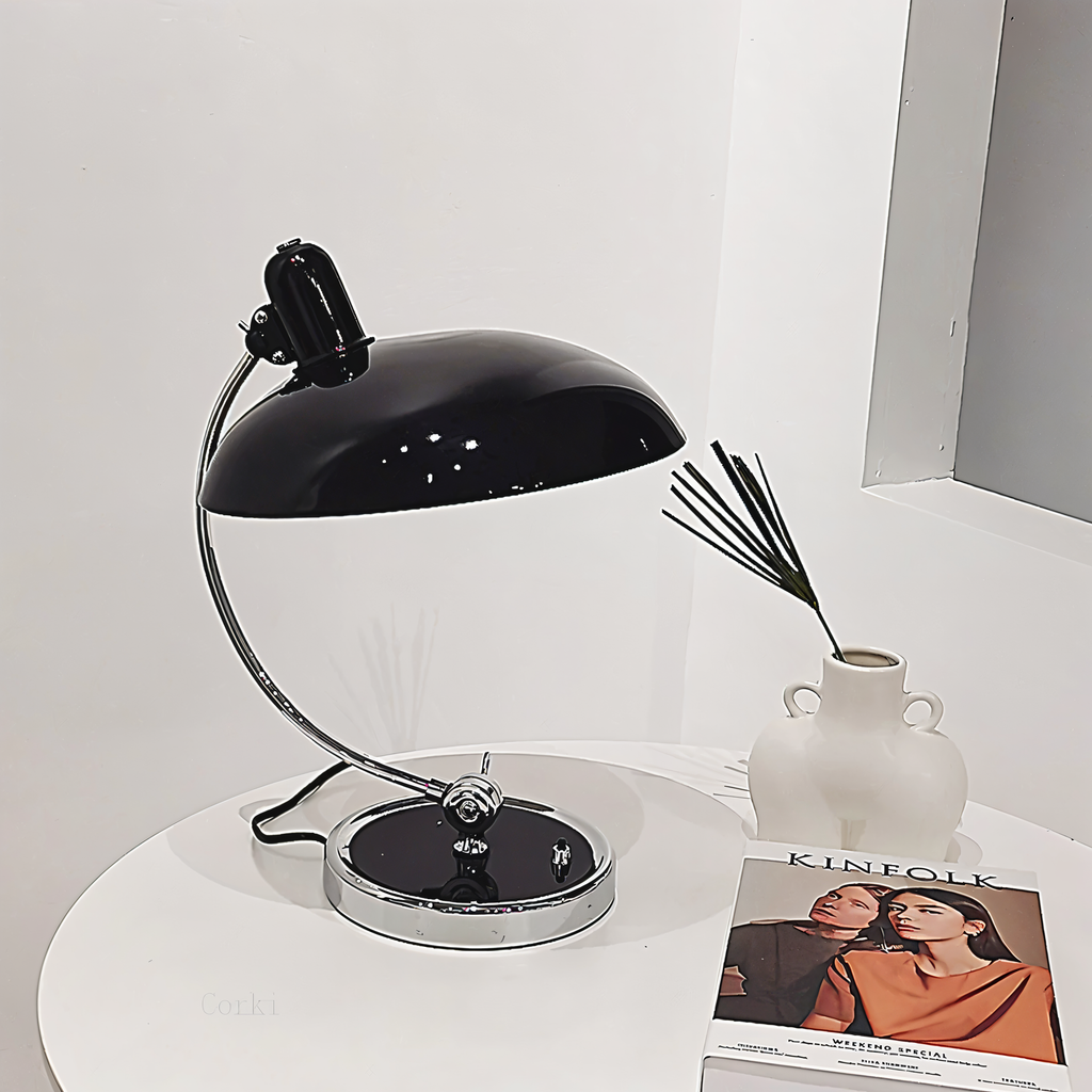 Lámpara de Escritorio LED Vintage Regulable de Hierro, Lámpara Estilosa para Trabajar y Leer
