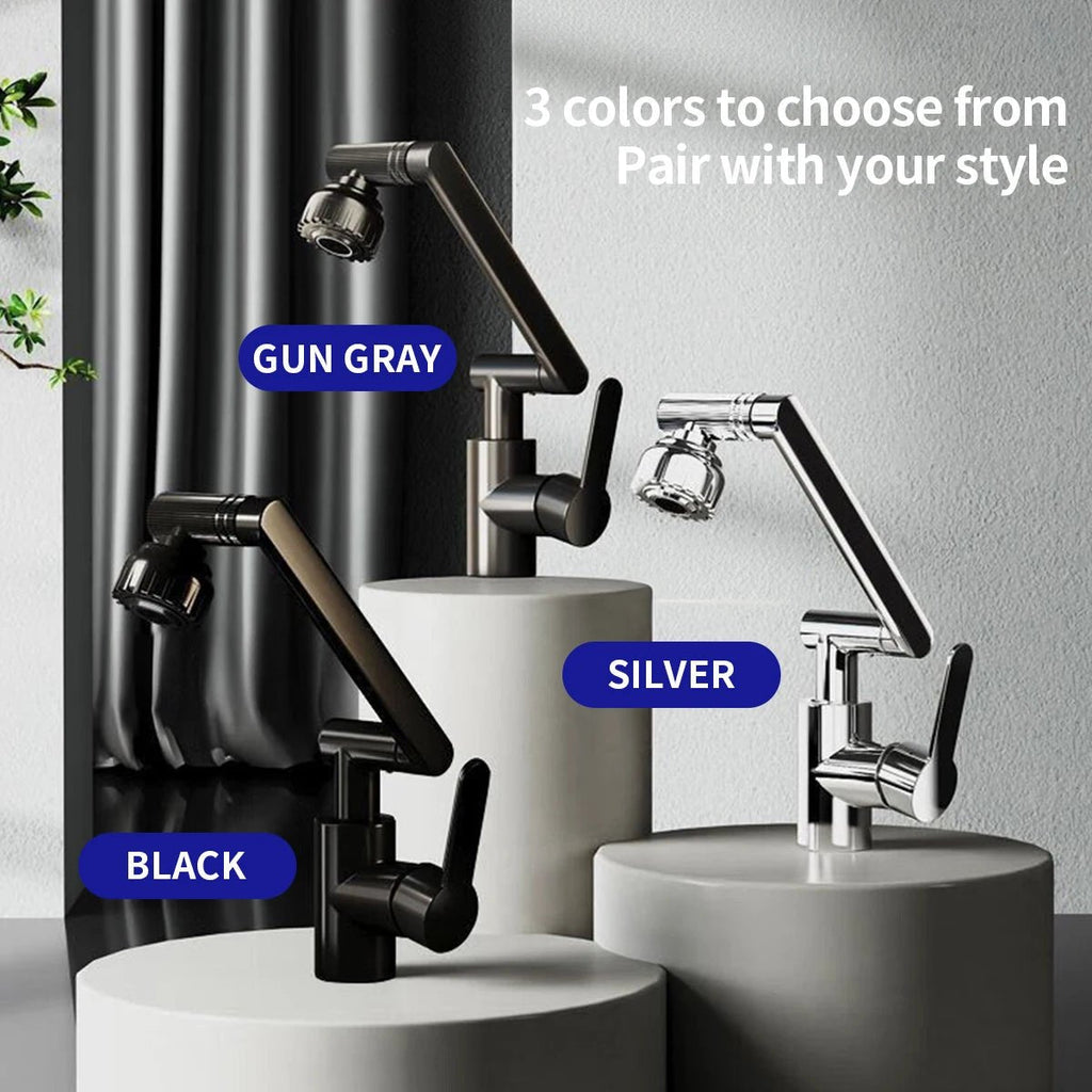 Grifo de Cocina Ajustable y Flexible AquaFlex con Brazo Giratorio de 360° y Doble Modo de Chorro de Agua