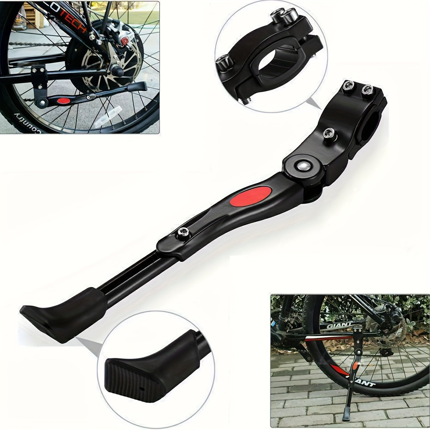 Soporte de bicicleta ajustable que garantiza un estacionamiento estable – soporte de aluminio resistente para bicicletas de diferentes tamaños