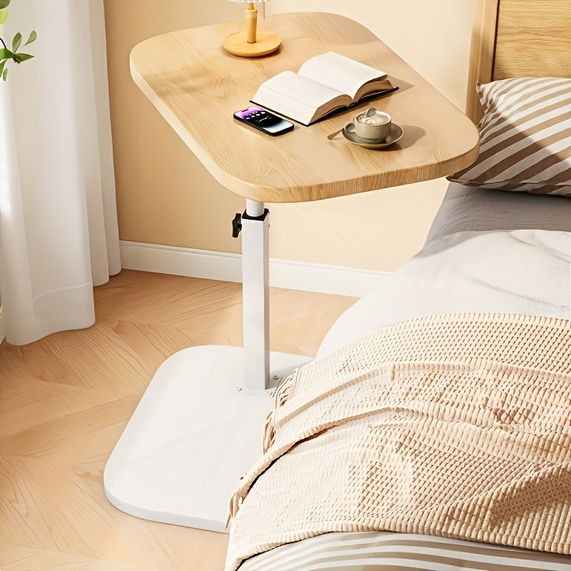 Mesa lateral ajustable con superficie rectangular – marco metálico moderno – altura ajustable – diseño que ahorra espacio