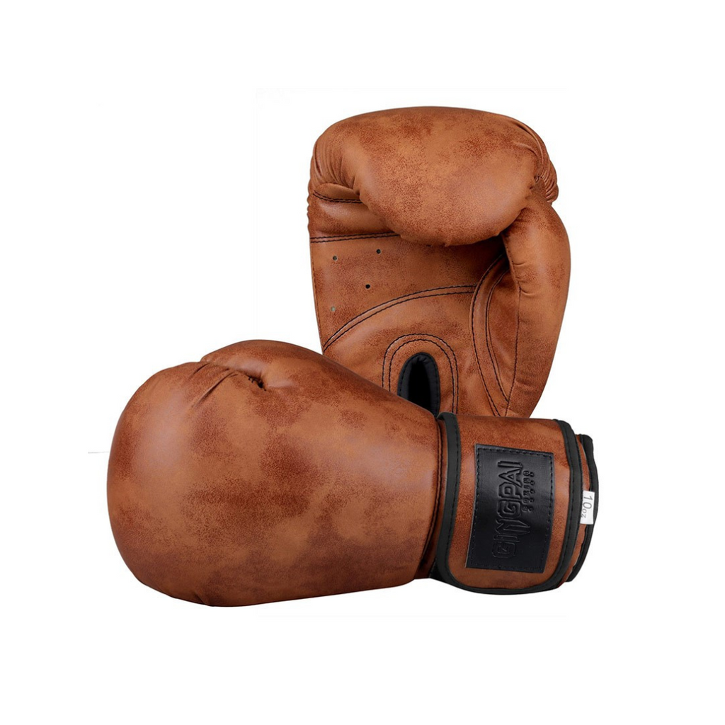 Guantes de Boxeo Vintage de 12 oz de Piel Verdadera – Estilo Clásico y Rendimiento en el Entrenamiento
