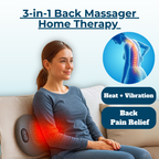 Lisslune | Masajeador de Espalda con Calor y Vibración, Soporte Espinal para Alivio de Ciática, Dolor de Espalda Baja y Corrección de Postura – Terapia en Casa 3 en 1