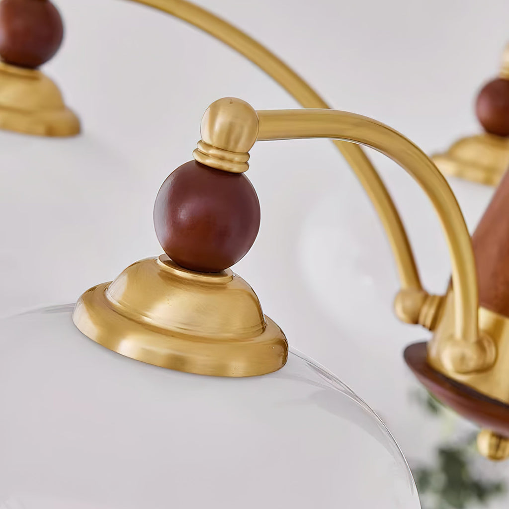 Clavira | Lámpara vintage de techo con cristal opalino