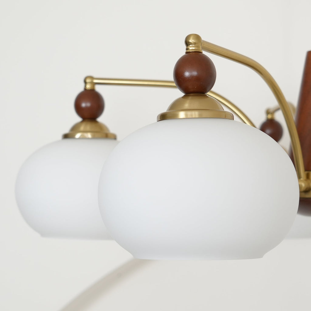 Clavira | Lámpara vintage de techo con cristal opalino