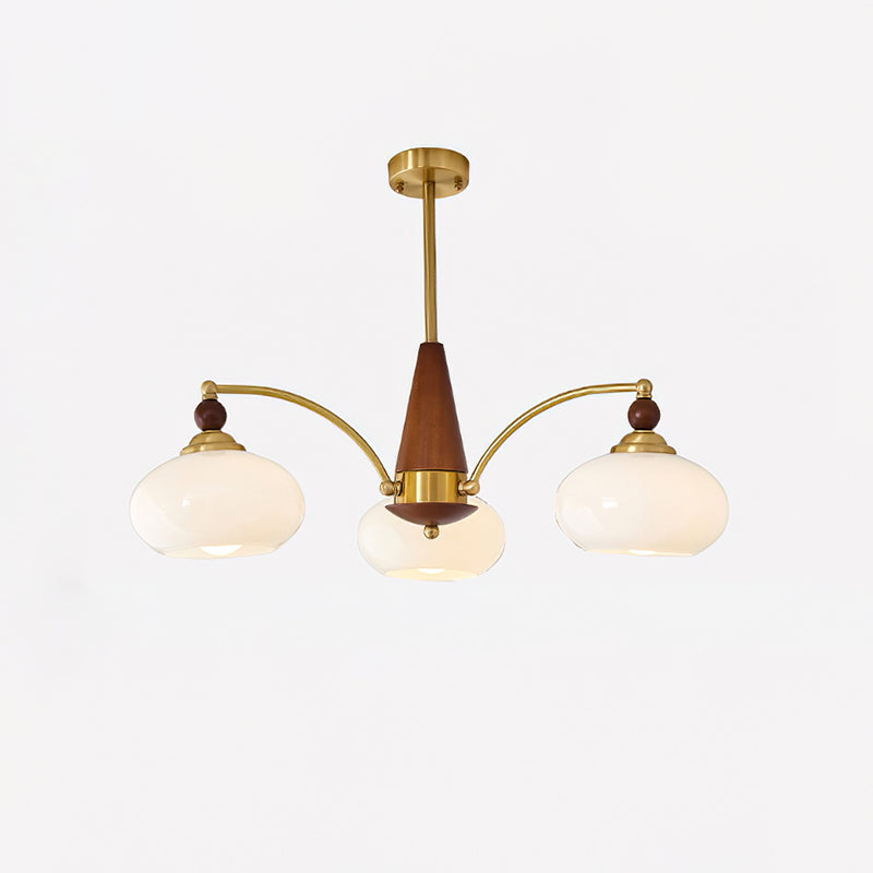 Clavira | Lámpara vintage de techo con cristal opalino