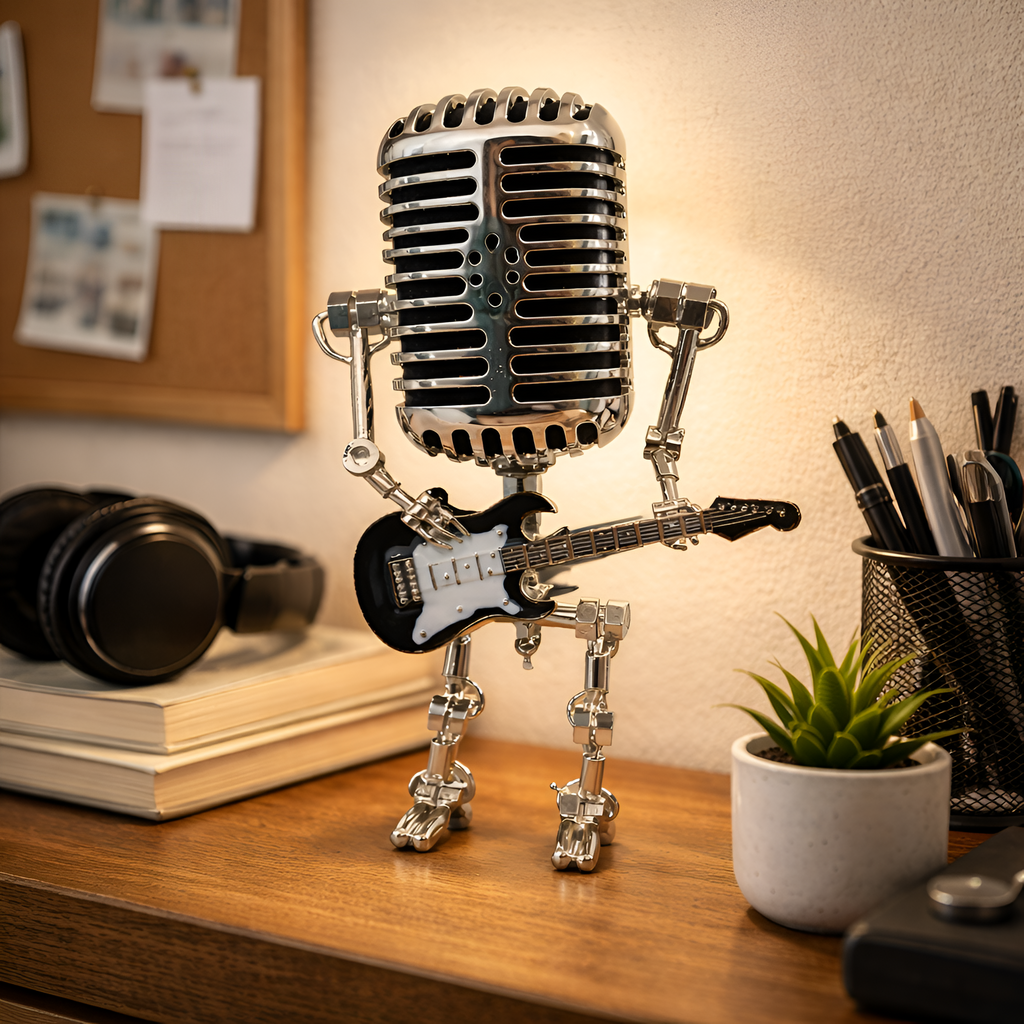 Shallum - Lámpara de escritorio de robot vintage