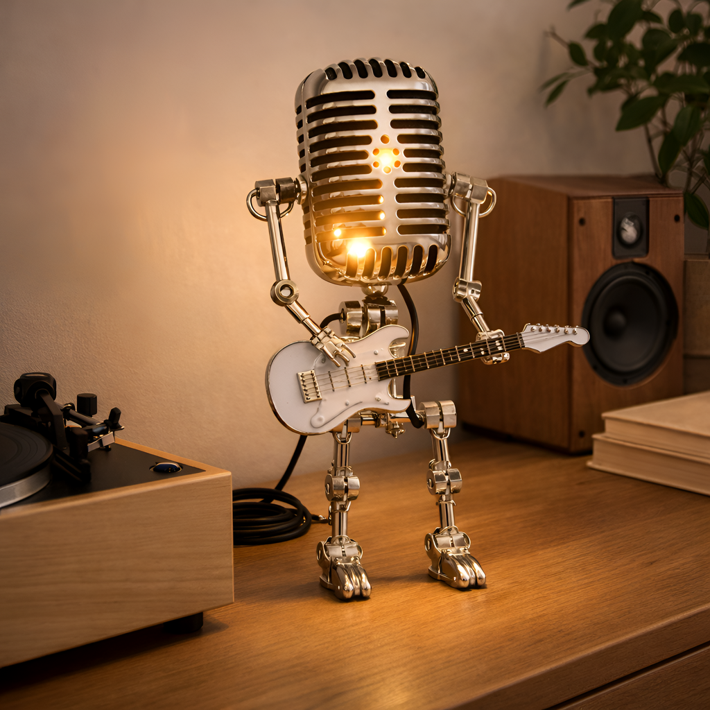 Shallum - Lámpara de escritorio de robot vintage