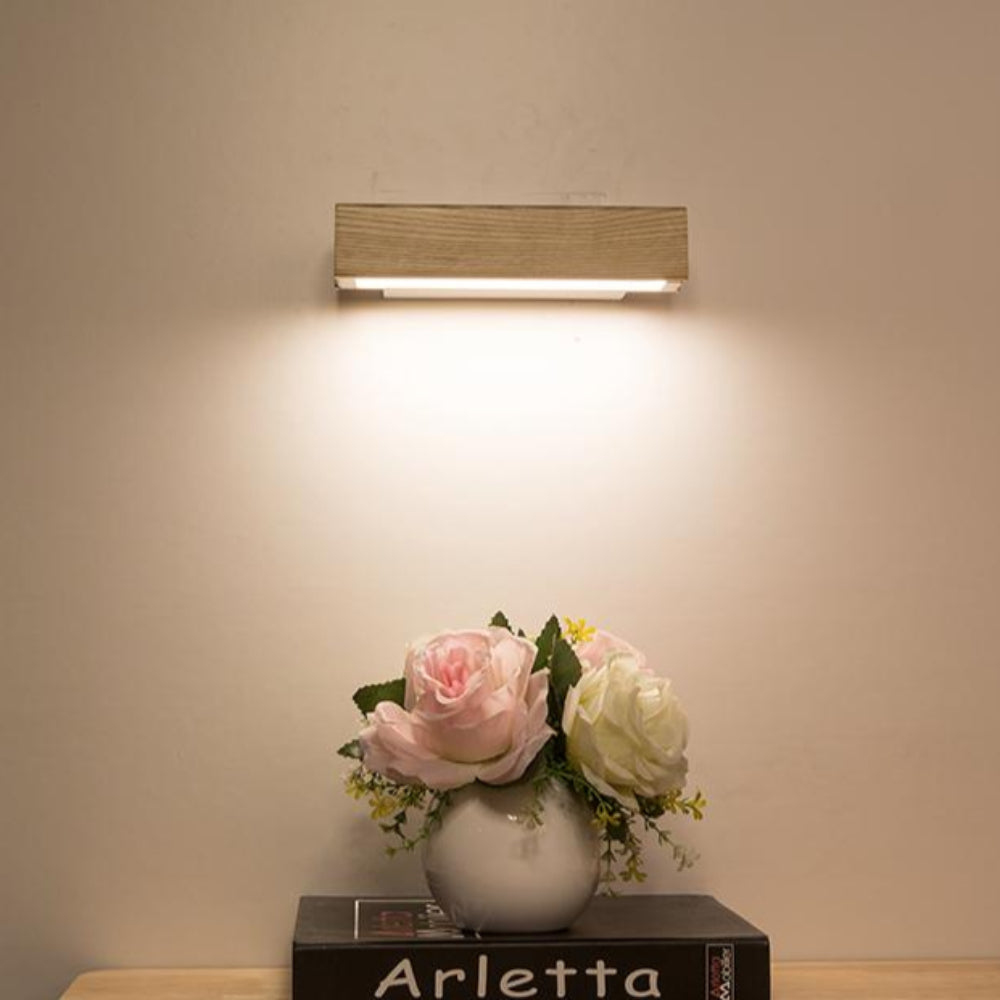 Alviro | Aplique LED de madera y hierro