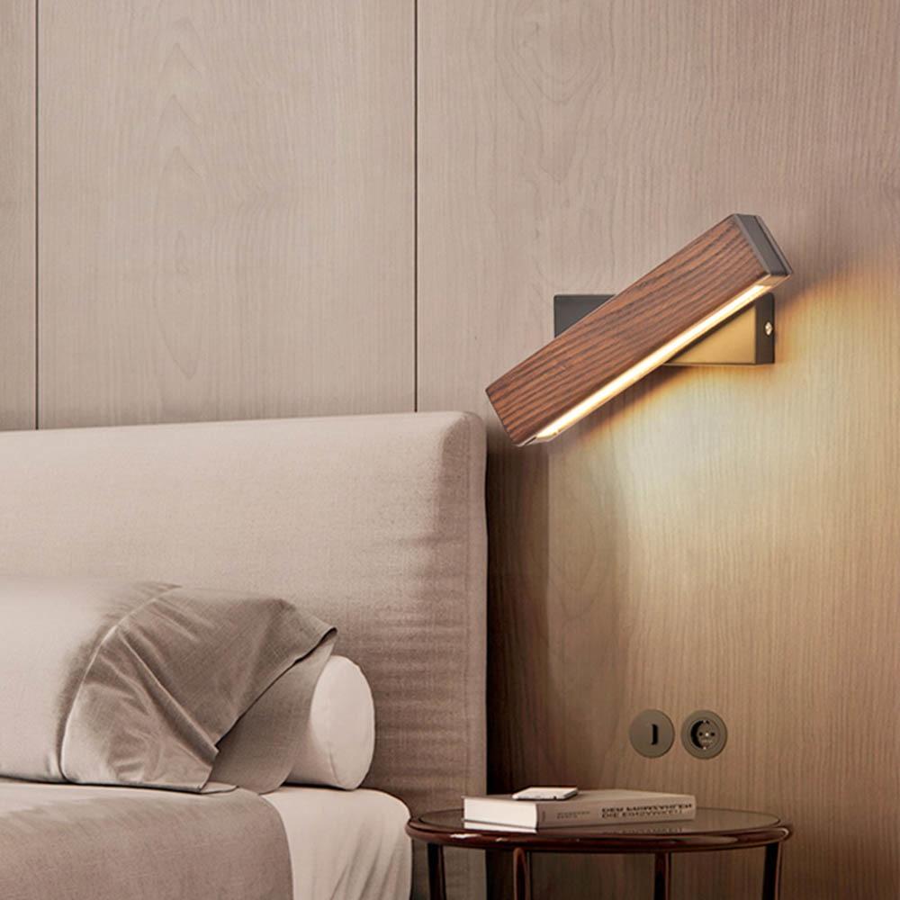 Alviro | Aplique LED de madera y hierro