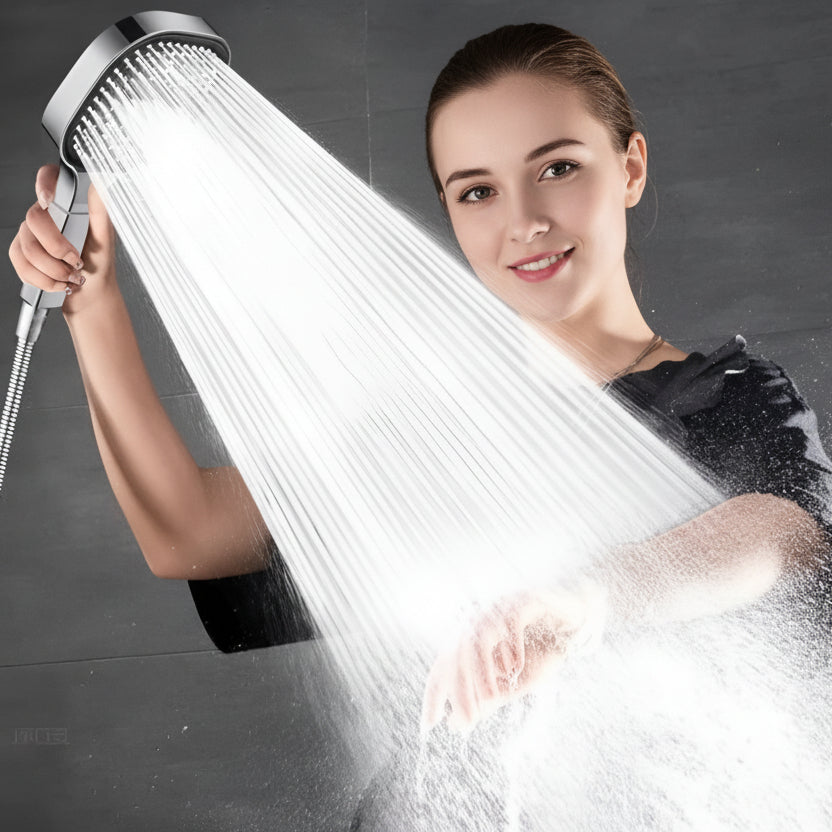 AQUAVITA - Cabezal de Ducha Filtrado a Alta Presión con Turbo Boost y Spray de Lluvia
