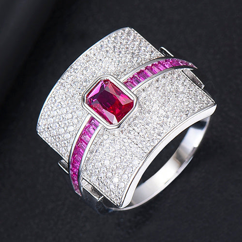 Anillo apilable de lujo de diseño Mónaco para mujeres