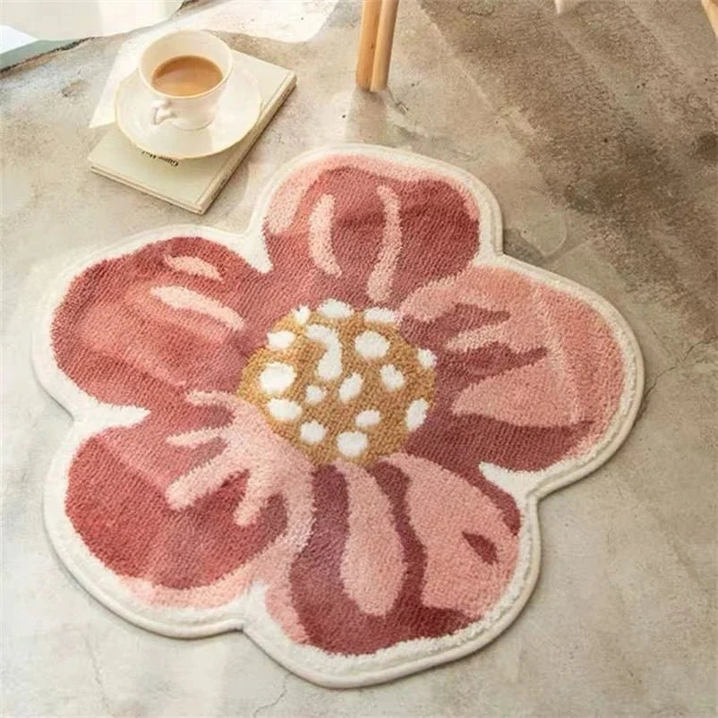 FLOWERGRIP – Alfombra antideslizante con motivos florales para salas de estar y entradas