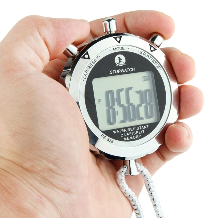 Kalsten | Cronómetro Metálico Profesional PS528 Cronógrafo Digital de Mano LCD Contador de Deportes con Correa