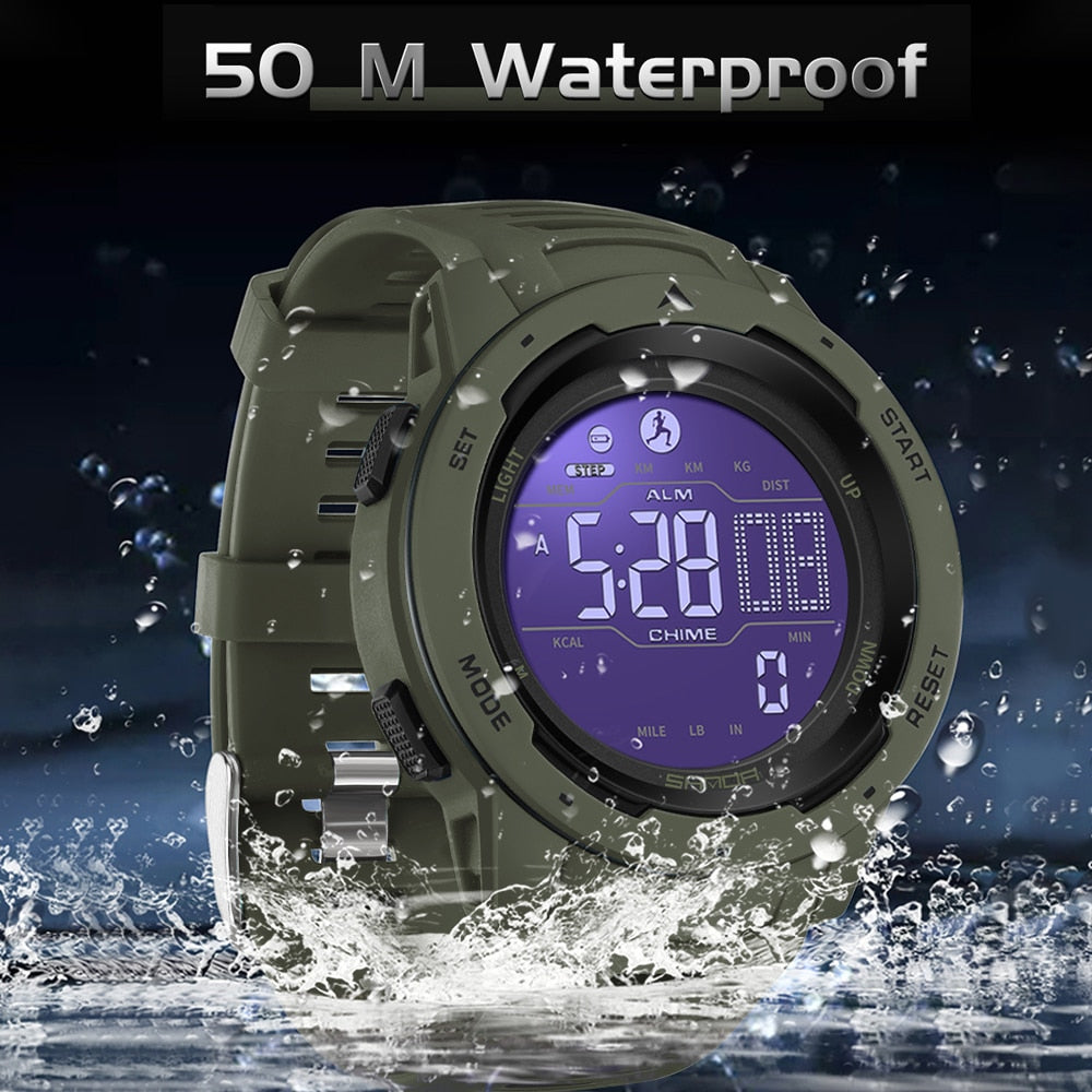 Kalsten | Reloj Digital Pedométrico Militar Impermeable