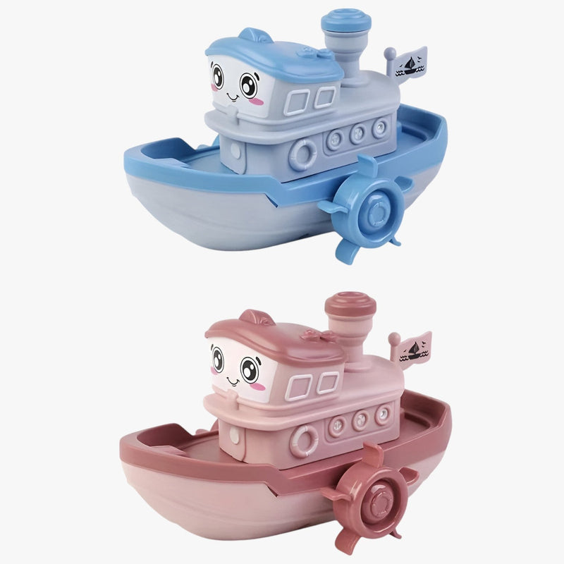 WasserSpass – Barco de juguete inflable para el baño con bordes redondeados y forma compacta
