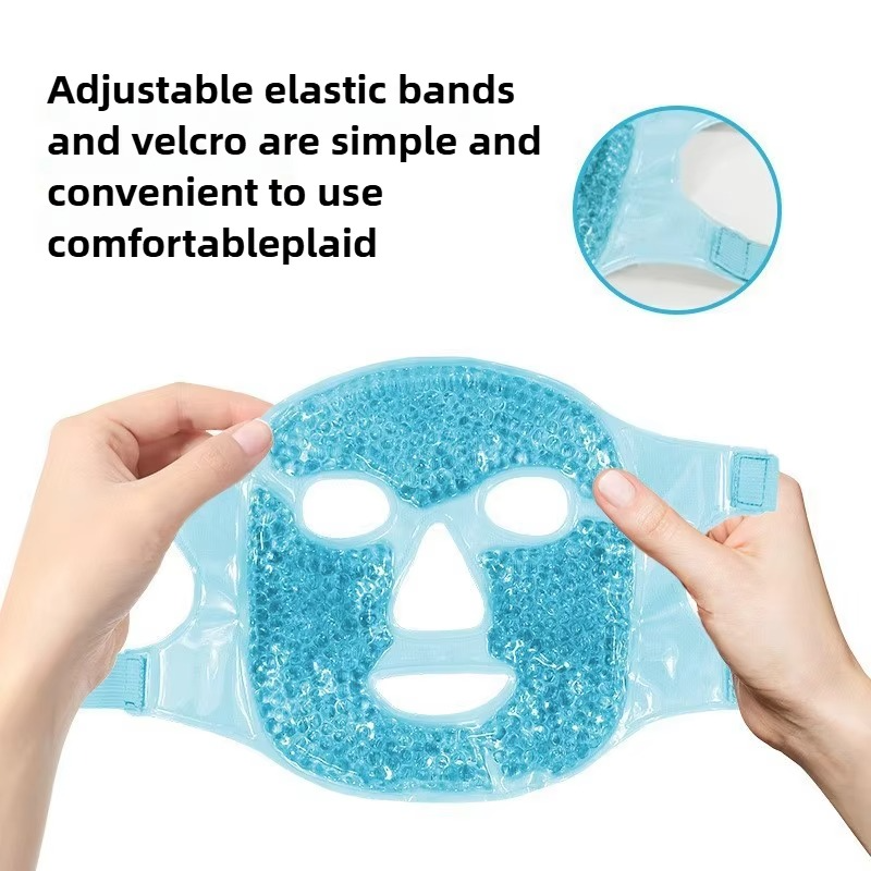 Kalsten | Máscara de Gel con Perlas para el Rostro Completo de Terapia Fría y Caliente con Compresa para los Ojos