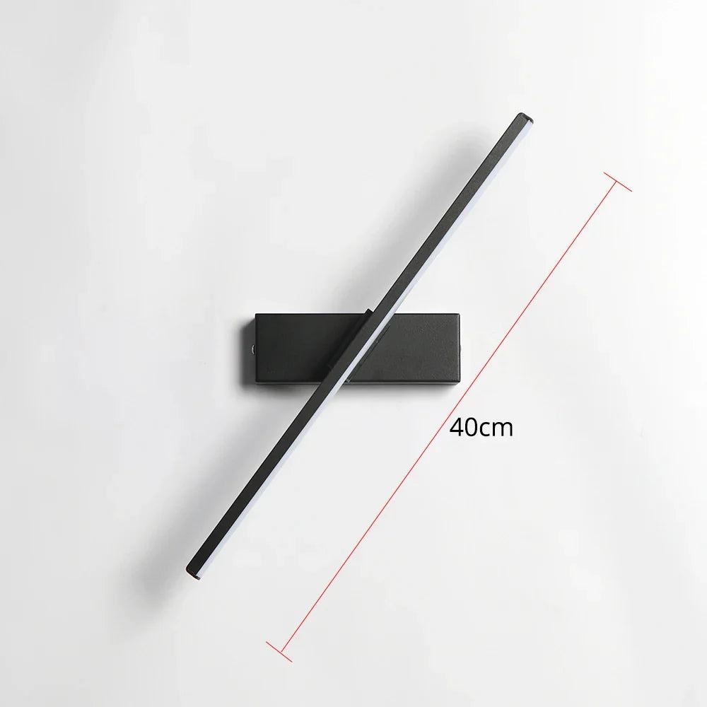 AuroLite Lámpara de pared LED ajustable | Ángulo de giro de 330° | Diseño moderno para dormitorio y sala de estar | Aluminio
