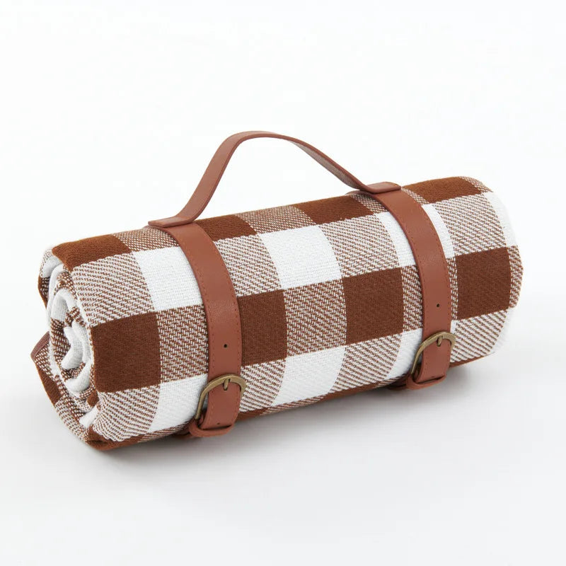 Manta de picnic impermeable con correa de cuero | Brehn
