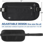 SafeTraveler Riñonera | Protección RFID | Compartimento de seguridad oculto | Para damas y caballeros