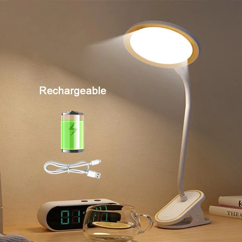 Lámpara de Mesa Táctil LED Lunivo | Con Batería y Luz Natural | Temperatura de Color 4000K | Diseño Moderno de Plástico