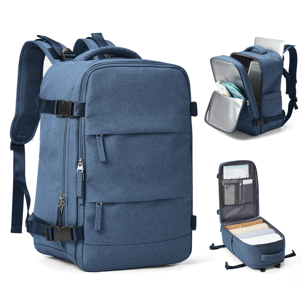 Mochila de viaje Travomate | Impermeable y versátil | Compartimento para laptop de 15,6" | Gran capacidad con separación húmeda-seca