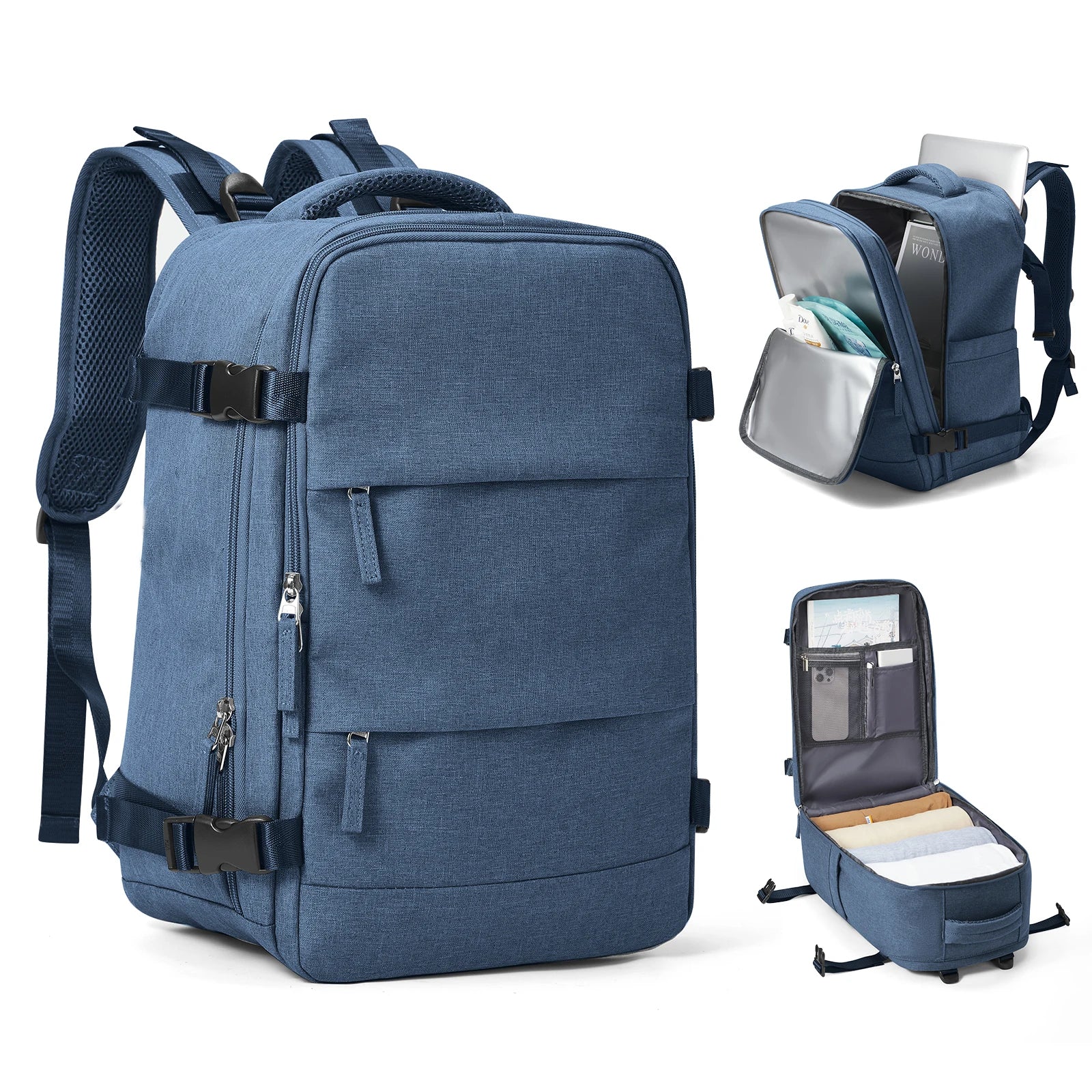 Mochila de viaje Travomate | Impermeable y versátil | Compartimento para laptop de 15,6" | Gran capacidad con separación húmeda-seca