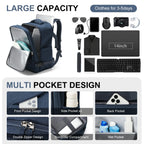 Mochila de viaje Travomate | Impermeable y versátil | Compartimento para laptop de 15,6" | Gran capacidad con separación húmeda-seca