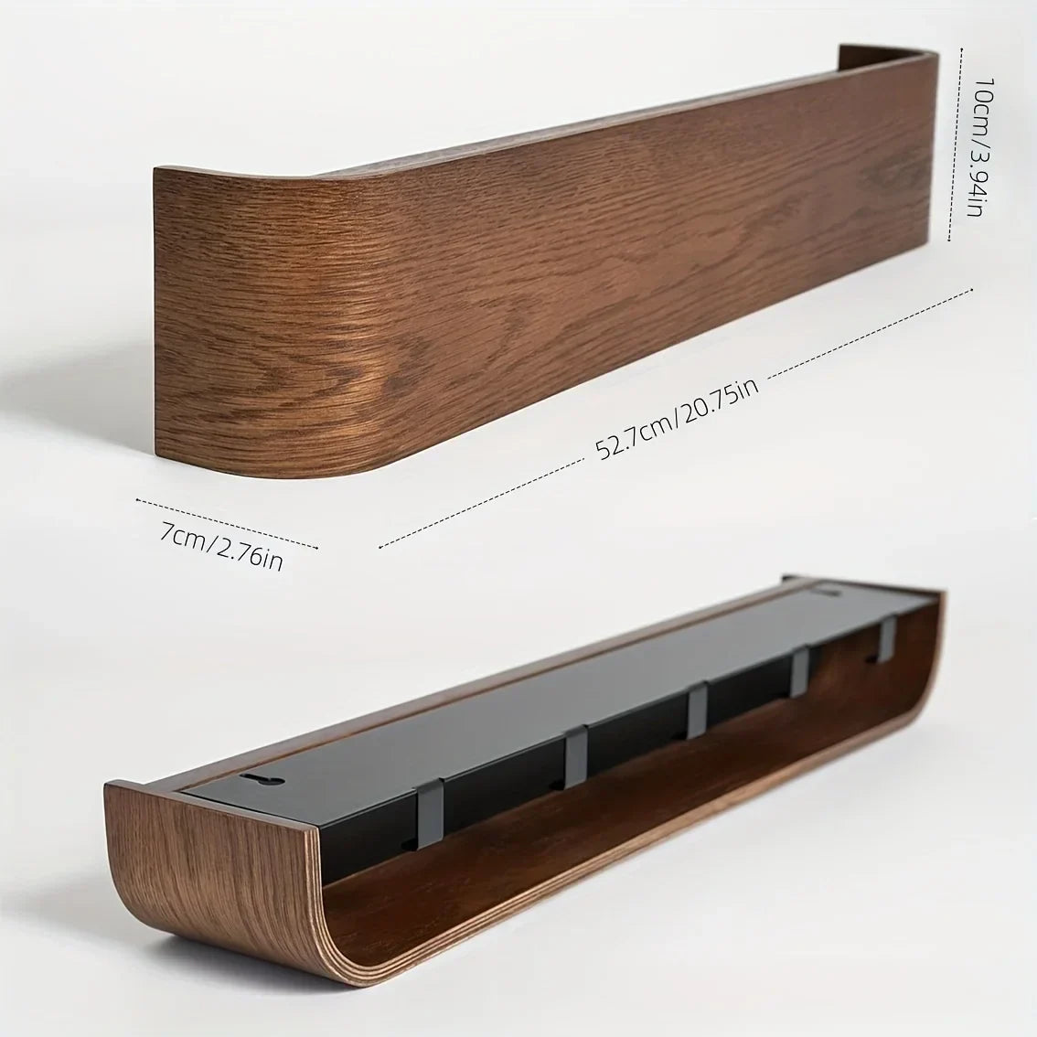 NordicHide Rack Perchero de pared con estante y ganchos ocultos Kalsten