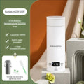 Hervidor de agua eléctrico de viaje | 500 ml | Mini jarra térmica con LCD | Para té y café en el camino