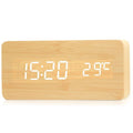 Reloj Digital de Escritorio de Madera