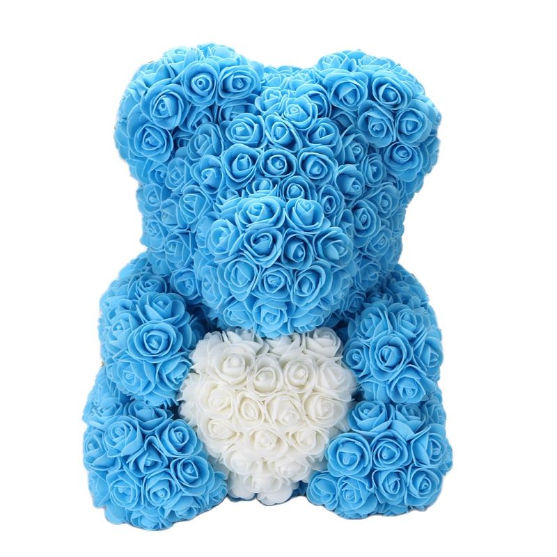Osito de Peluche con Rosas Artificiales
