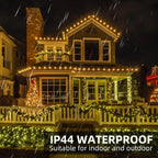 Cadena de luces LED de fuegos artificiales Ignisia | Con control remoto | 30–75 m | 900–2000 LEDs | IP65 a prueba de agua | Para Navidad, Halloween y fiestas