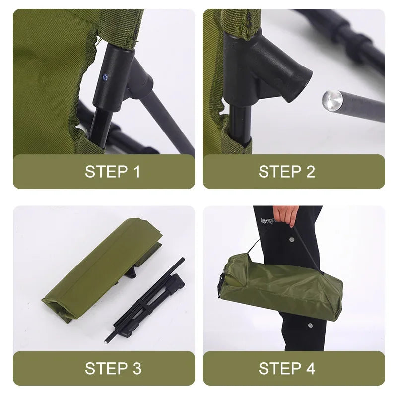 TREKASE Silla de Camping Plegable | Ultraleve y resistente a la intemperie | Estructura de aluminio | Acolchada para mayor comodidad | Fácil de montar