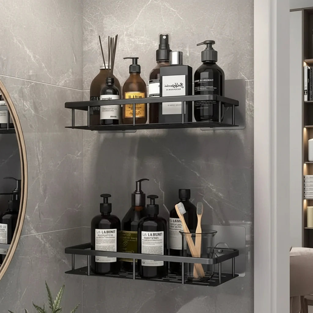 NORDICSHELF - Estante adhesivo para el baño – Sin perforaciones y elegante para cualquier baño