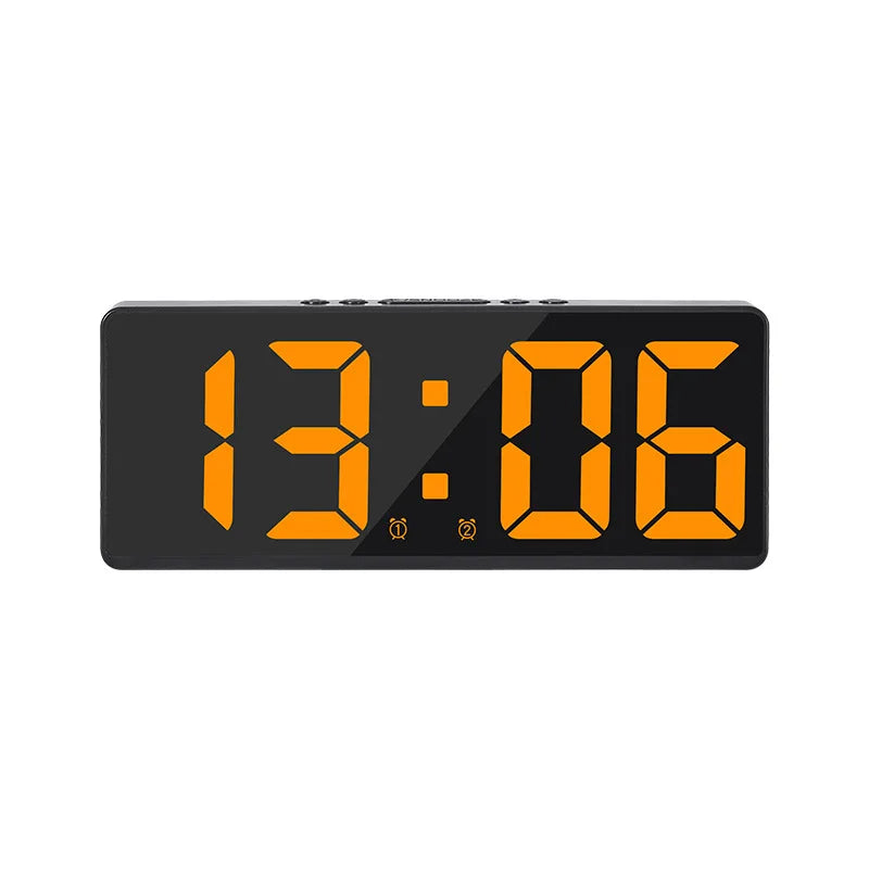 Reloj LED Simple con Luz Colorida, Temperatura, Calendario, Despertador, Reloj Creativo